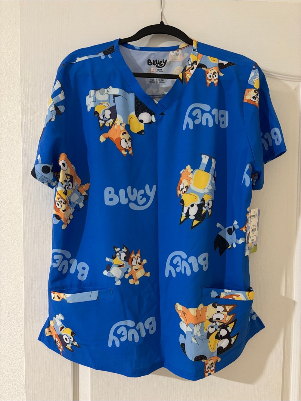 Bluey Scrub Top